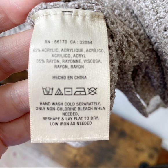 NWT Anthropologie Moth Taupe Chenille Lucerne Cowl Neck Sweater Small - Picture 11 of 15